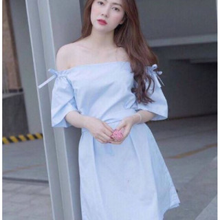 Thanh lý đầm trễ vai kiểu basic, đầm ngang vai 2hand, pass đầm mùa hè đi biển