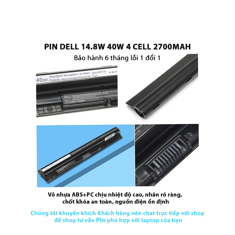 Pin laptop Dell 3558 3451 3452 3467 3468 5451 5458 5459 3551 3552 3555 3458 3459 5558 5559 3465 Vostro 3458 3558 3565