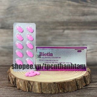 [ Hộp 20 viên ] Viên uống BIOTIN bổ sung biotin+vitamin B5 giúp giảm rụng tóc, bảo vệ da, chắc móng – Hộp 30 viên