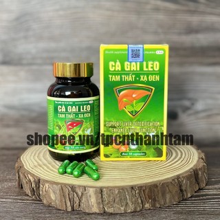 Viên uống CÀ GAI LEO TAM THẤT XẠ ĐEN hỗ trọ giải độc gan, thanh nhiệt, mát gan – Chai 50 viên
