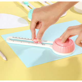  Dụng cụ cắt giấy hình tròn dạng xoay 360 cho thiệp mời tự làm đa năng - kèm 2 lưỡi thay