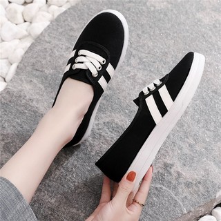 Giày nữ, Giày lười nữ màu đen, trắng đơn giản siêu êm siêu nhẹ, slip on nữ G6980