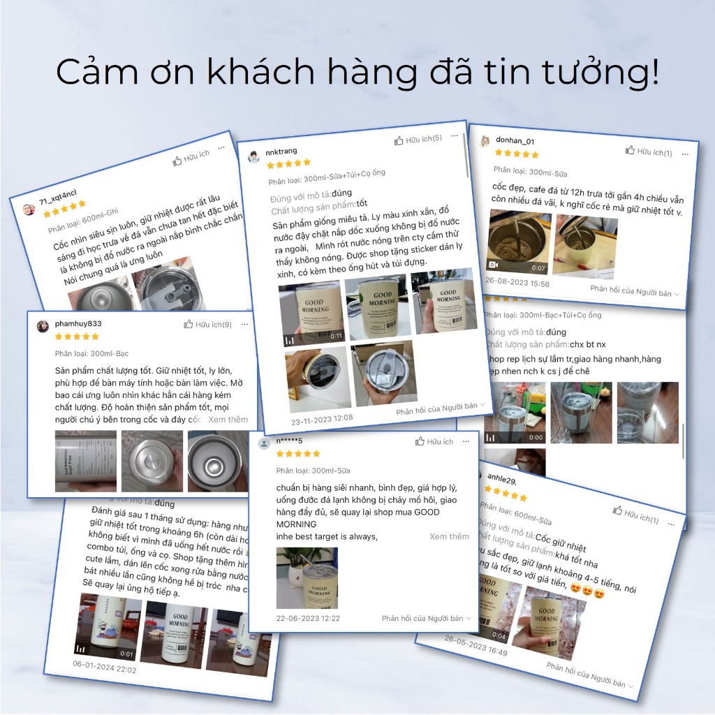 Ly giữ nhiệt Americano 600ml/300ml, cốc giữ nhiệt đến 12h không đổ mồ hôi, chuẩn inox 304 | BigBuy360 - bigbuy360.vn