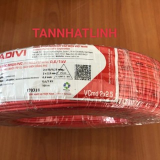  Dây điện đôi CADIVI VCmd 2x2.5  Cuộn 100 mét  