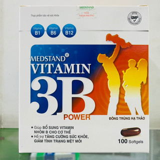 Vitamin 3B Power Đông Trùng Hạ Thảo - 100 viên - bổ sung vitamin nhóm B, tăng cường sức khỏe, giảm mệt mỏi
