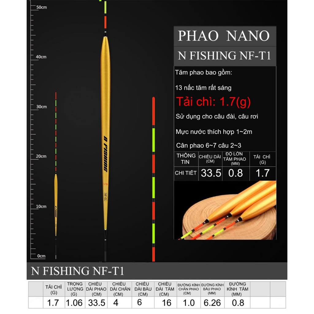 Phao câu đài , Phao câu cá rô phi chuyên dụng - Phao Rô NF