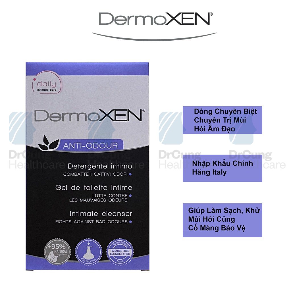 Bác Sĩ Cung Dung Dịch Vệ Sinh Dermoxen Anti Odour (Dermoxen Xanh) - Vệ Sinh Vùng Kín, Phòng Nấm Ngứa, Khô Rát (200Ml)
