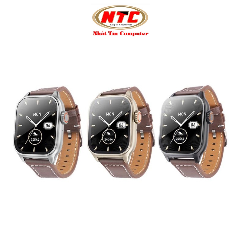 Đồng hồ thông minh HOCO Y17 dây da Smart watch hỗ trợ Nghe Gọi, Theo Dõi Sức Khỏe, chuyên Thể Thao, Chống Nước IP67