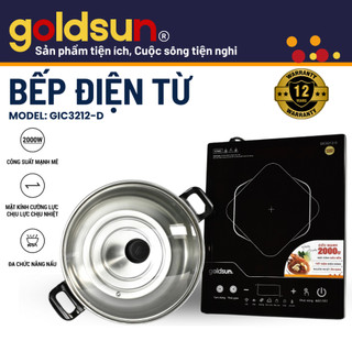  Bếp điện từ Goldsun GIC3212-D màn hình LED cảm ứng thông minh với 7 chức năng nấu 2000W