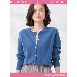 Áo cardigan len mỏng cổ tròn dài tay chất len dệt kim mặc 4 mùa phong cách nhẹ nhàng - Mã ACD22