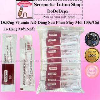 Dưỡng ẩm vitamin ad gói  tái tạo môi mày sau xăm kích bong da nhanh, phục hồi-1 Bịch 100 Gói