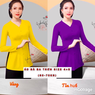 áo bà ba TRƠN SIZE TO size 4+size 5 (60-72KG)