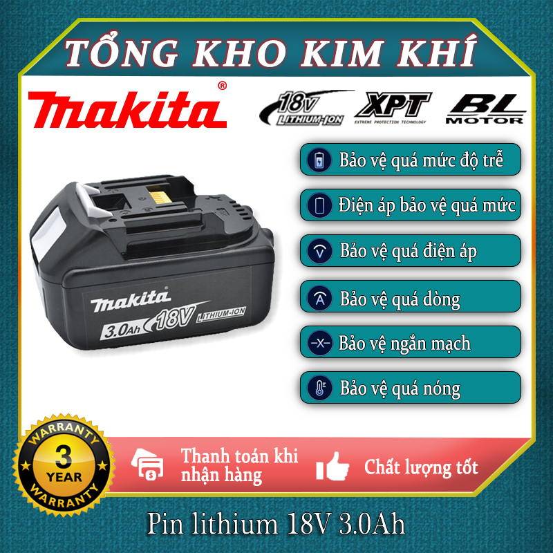 Pin Thay Thế 18V 3000mAh Lithium ion 18V