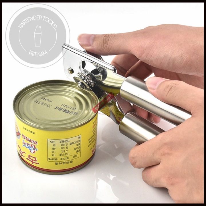 Dụng cụ mở nắp lon khui sữa hộp đa năng chất liệu inox tay cầm chống trượt - dài