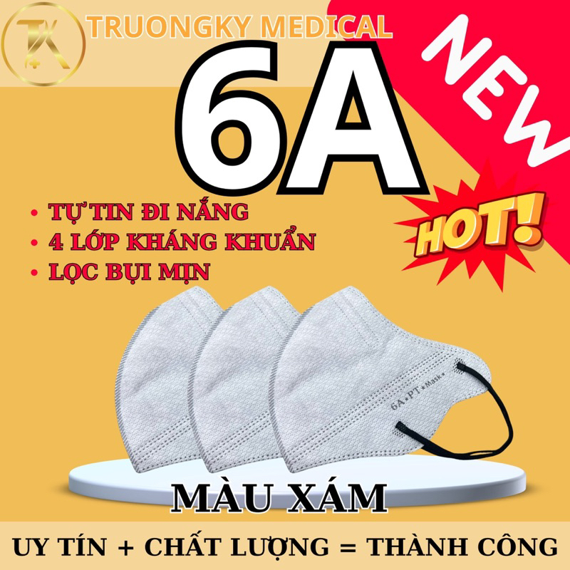 6A-Combo100c Khẩu Trang 6A PT Mask độ che phủ phổ rộng , Đi Nắng Tự Tin Hơn