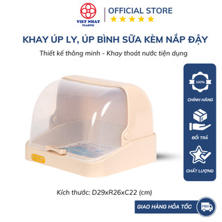 Khay úp ly cốc 1335, khay úp bình sữa có nắp đậy Nhựa Việt Nhật Official Store