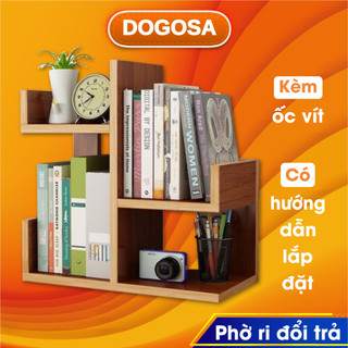 Kệ sách mini xương rồng, kệ sách để bàn đa năng, kích thước 40cm x 17cm x 40cm dễ dàng lắp ráp
