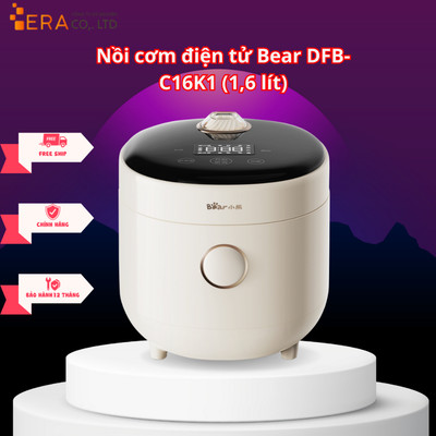 Nồi cơm điện tử Bear DFB-C16K1 (1,6 lít) bảo hành chính hãng 18 tháng