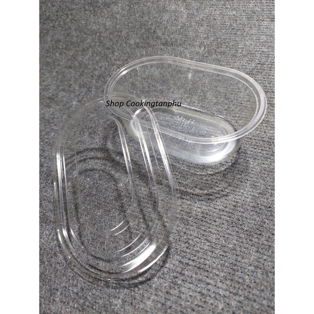  50 Hộp nhựa oval đựng bánh tiramisu mousse JB 11 - 400 ml - Made in VietNam 