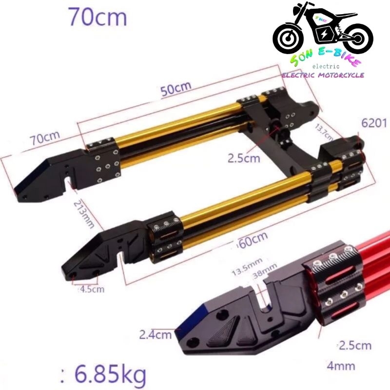 Gắp 3 ống cnc độ xe điện xmen,jeek men,m3.m5 .(có thể thay đổi màu ống)