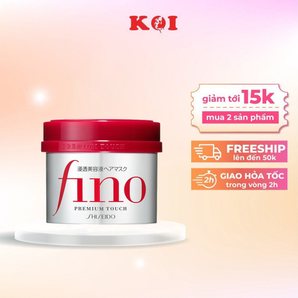 Kem ủ tóc Fino Premium Touch giúp tóc phục hồi và suôn mượt 230G