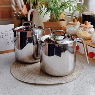 Nồi chiên inox kèm lọc dầu Chockmen 1.5L ca lọc dầu lọc sữa hạt ca đựng dầu mỡ Chockmen Đức