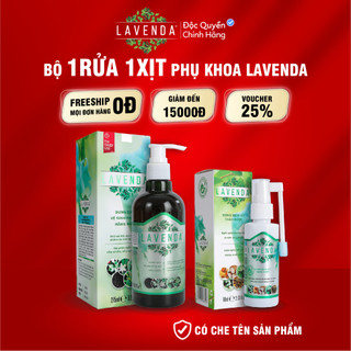 Combo khử Nấm ngứa, Khử mùi hôi, khí hư, Huyết trắng (1 xịt Lavenda 60 ml + 1 rửa Lavenda 275ml)