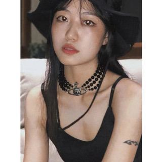 Vòng cổ VIVIEN.NE đen | ANHS Accessories