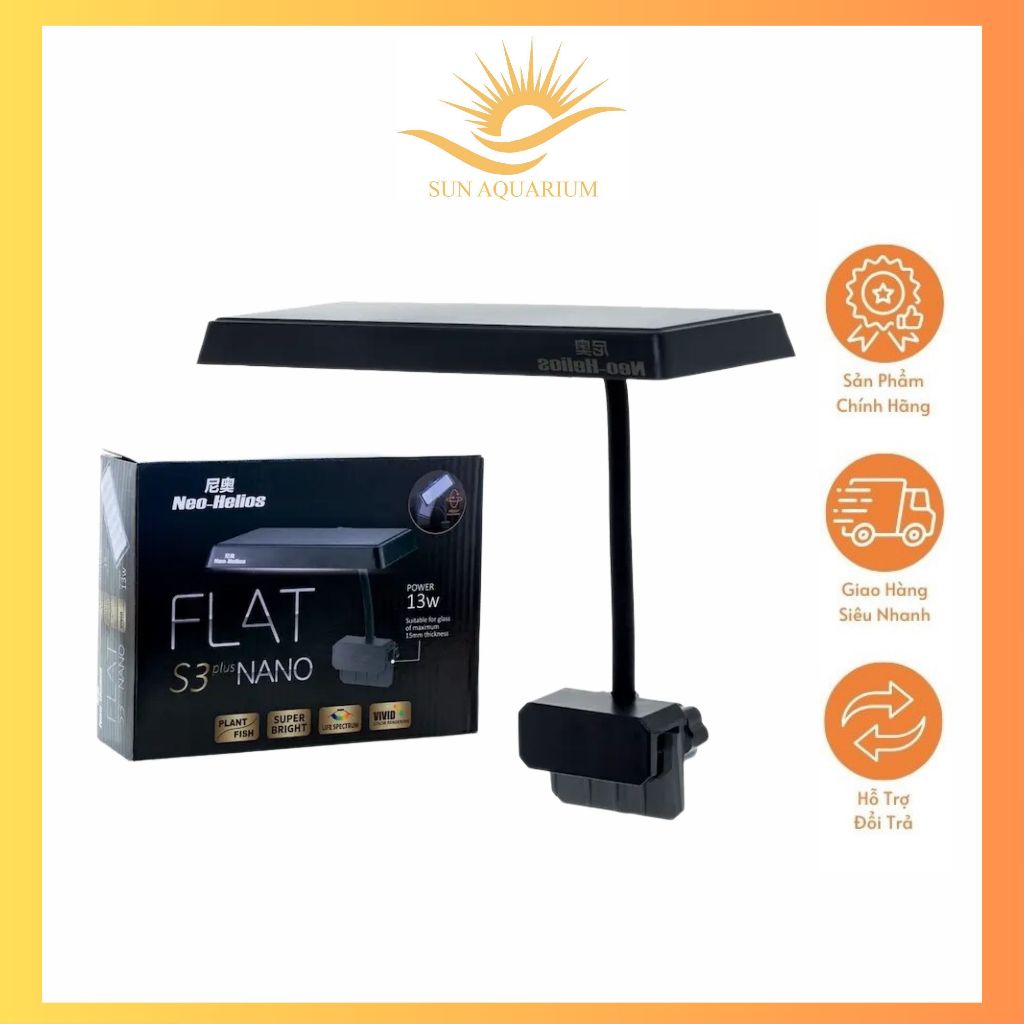 Đèn Flat S3 Plus Nano RGB Đỏ Cá Không Đỏ Nước- SUN AQUARIUM
