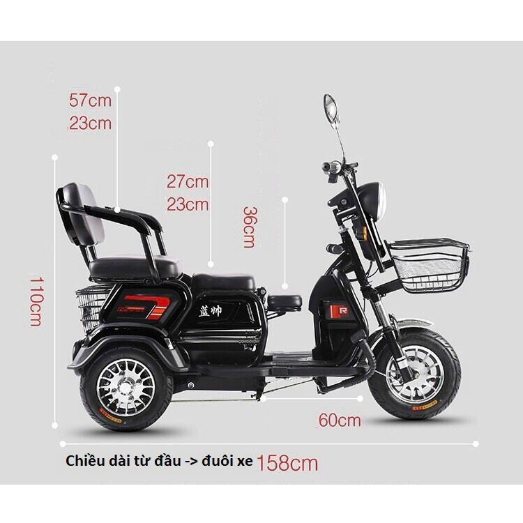 Xe điện ba bánh cho người già, Người khuyết tật, Mẫu xe F68-Super Sport, An toàn cho người già, Mẫu mới năm 2023 | BigBuy360 - bigbuy360.vn