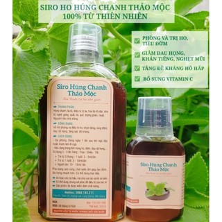 [ Mua 1 Tặng 1] Siro ho Húng Chanh Thảo Mộc Mẹ Bông ( Đã kiểm định)
