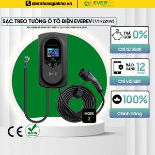 Bộ sạc treo tường cố định ô tô điện EVEREV EV- AC3 - Sạc nhanh xe ô tô điện Vinfast VFe34/VF8/VF9 7KW/11KW/22K