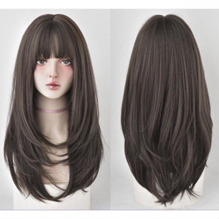 Tóc giả nữ Tóc nguyên đầu cao cấp layer dáng lửng A16 Loại Đẹp Xinh Xắn