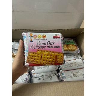 Thùng bánh quy Coconut Crackers Jessica - Bánh Bạc Tròn - Bánh Bạc Vuông
