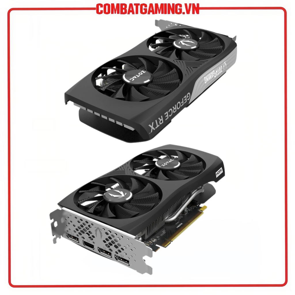 VGA Card Màn Hình ZOTAC GeForce RTX 4060 8GB Twin Edge OC Black White Edition & SOLO Hàng Chính Hãng