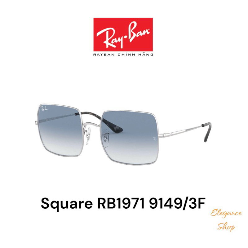 [Chính Hãng] Kính Mát RayBan Square RB1971 9149/3F Blue Gradient Chống tia UV, Kính Râm Nam Nữ RayBan ELEGANCE Shop