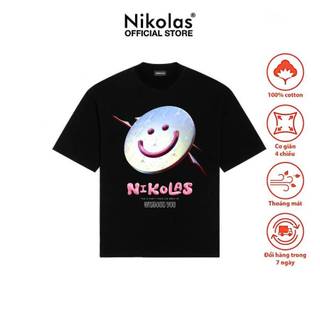 Áo thun Unisex Nikolas 100% Cotton SMILE Tee