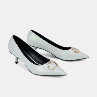 Giày Cao Gót Nữ 7cm Thời Trang JUNO Khoá Trang Trí Kim Loại CG07150