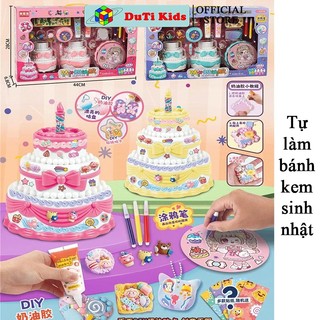Đồ chơi bánh sinh nhật, tự làm bánh kem cho bé, đồ chơi nhập vai cắt bánh ngọt DuTi Kids