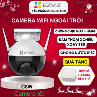 Camera WiFi Ezviz C8C 1080P 2MP / C8W 4MP 2K / C8PF Mắt kép IP Ngoài trời , Xoay 360 độ
