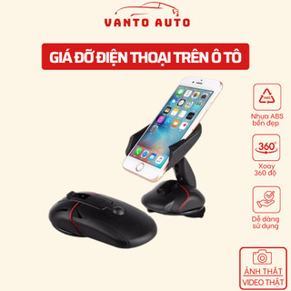 Giá đỡ điện thoại ô tô - giá đỡ điện thoại hình chuột gấp gọn, xoay 360 độ, nhỏ gọn, tiện dụng