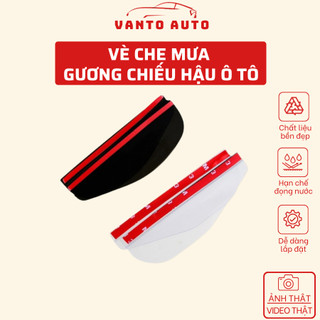 Bộ 2 Vè Che Mưa Gương Chiếu Hậu Ô Tô Cao Cấp, Chính Hãng 3R