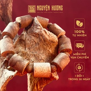 Vòng tay trầm hương Trụ Trúc Nguyện Hương, Trầm Tốc Việt. tích trầm 20 năm, kích thước 10/12/14 mm