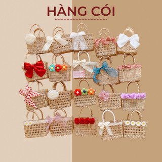 Túi cói mini cho bé size 18 chụp ảnh đi biển-Hàng Cói