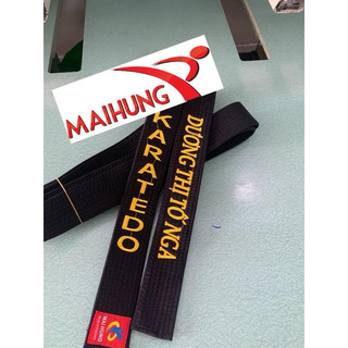 Đai Karatedo thêu tên- Kartedo 10 chữ nhật- Karatedo 3 chữ nhật