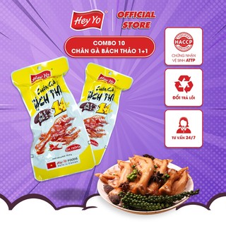  Combo 10 chân gà cay Hey Yo 1+1 (70g) Bách Thảo đảm bảo VSATTP