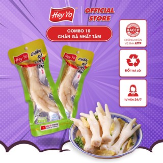  Combo 10 Chân Gà cay Hey Yo Nhất Tâm 40g ngâm ớt xanh hàng Việt Nam thơm ngon