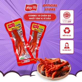  Combo 10 Chân Gà cay Hey Yo Nhất Tâm xì dầu 40g hàng Việt Nam thơm ngon chất lượng