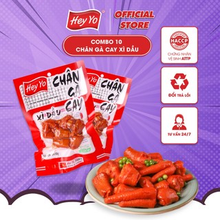  Combo 10 Chân Gà Cay Hey Yo Xì dầu 80g hàng Việt Nam thơm ngon chất lượng