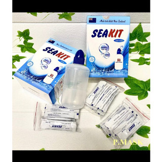 Bộ 1 bình pha rửa mũi + 30 gói muối Seakit (Muối tinh khiết New Zealand)